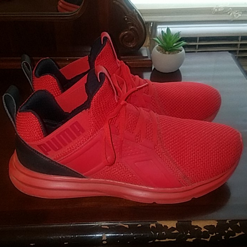 Red Pumas shoes